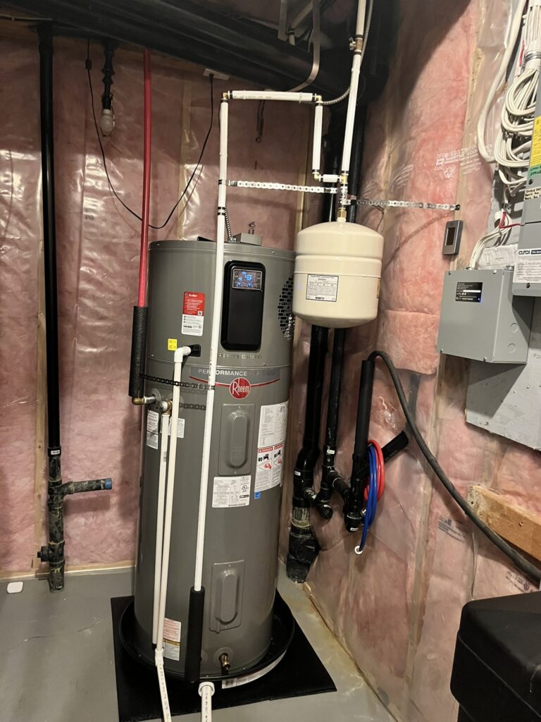 Newly installed hybrid hot water heater.