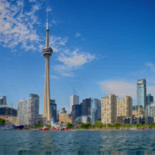 A view of Toronto from Lake Ontario.